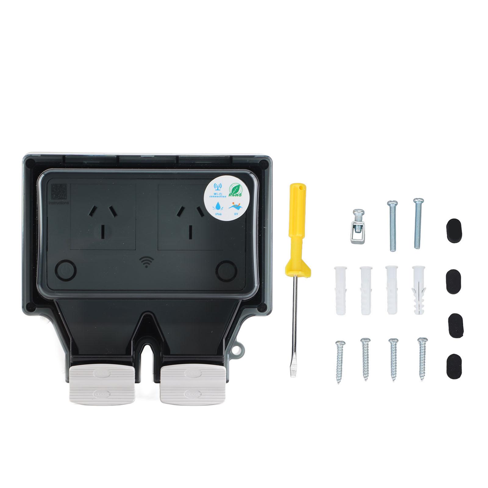 

WiFi Intelligent Socket Type 86 IP66 Outdoor Waterproof Wifi Smart Power Outlets APP Control 15A