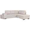 Reversible Convertible Corner Sofa - 4/5 Seats - MITCHELL - Beige Corduroy - Storage, USB Ottomans - 247 X 205 X 91 Cm