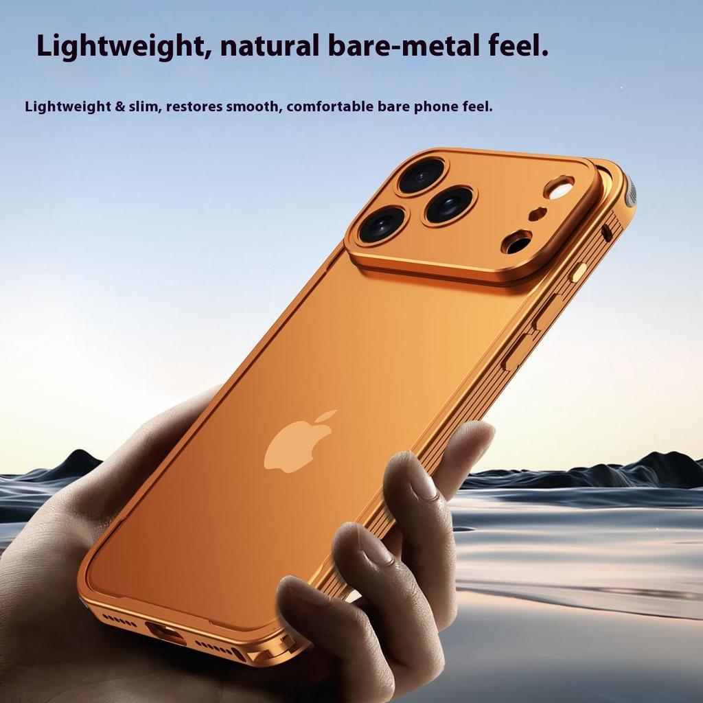 For iPhone 17 Pro Bumper Case Heat Dissipation Aluminium Alloy Phone Shell with Buckle/Camera Lid