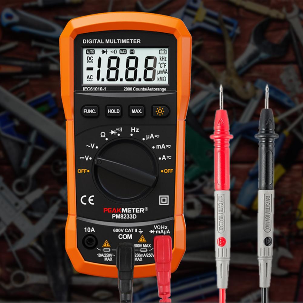 PEAKMETER PM8233D Handheld Digital Multimeter High Precision Household Universal Meter