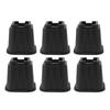 6Pcs Furniture Risers Multifunction 5in Height Black Plastic Furniture Leg Extender for Office Home