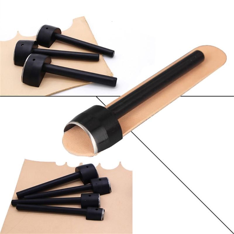 Leather Craft Half Round Cutter Half Round End Corner Cutting Puncher Tool Leather Craft Tool for Leather Belt Wallet