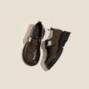 French Retro Preppy Soft Black Leather Shoes