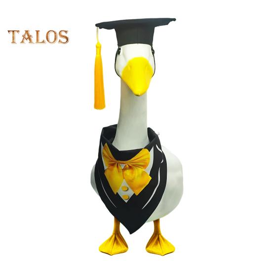 Easter Goose Outfit Graduation Bees Ladybug Clothes Set for Standard Lawn Goose 23" Spring Summer Happy Easter Bunny Porch Goose Sign Garden Home