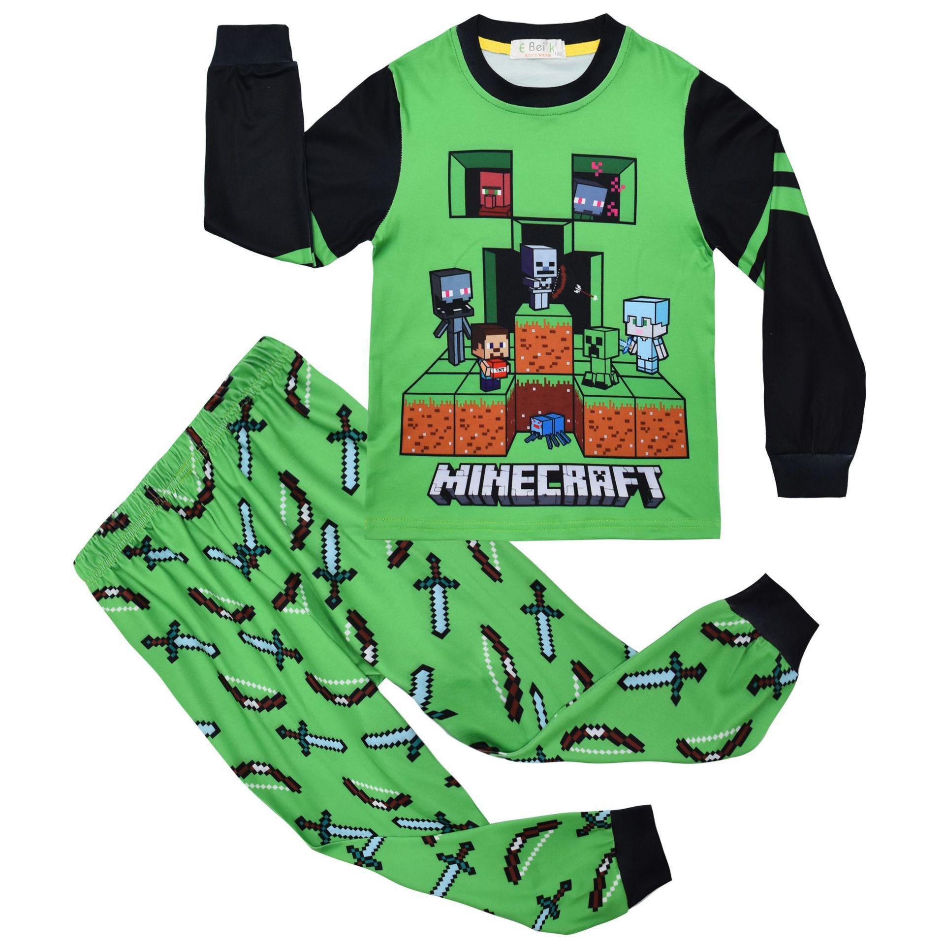 Set, Animated Cartoon Digital Printing, Middle-Aged And Older Children S Daily Loungewear, Long-Sleeved Set 8039 110