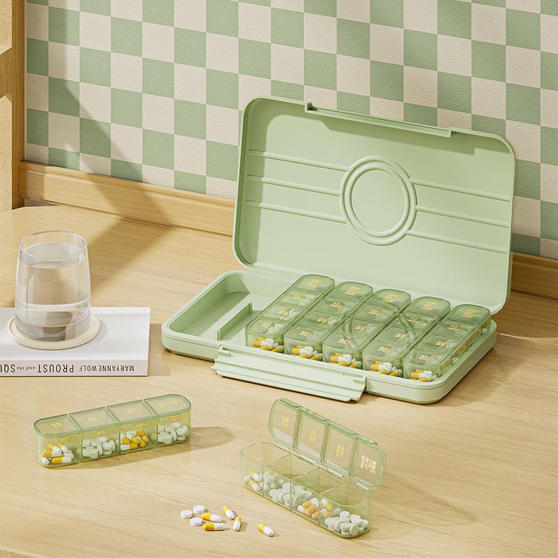 7-Day Travel Pill Organizer: Large Print, Three Daily Reminders for Elderly