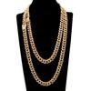 European High Quality Hip Hops Men's Cuban Link Chain Necklace Hip Hop Iced Out Miami Crystal Cuban Link Chain Necklace