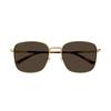 GUCCI Metal Frame Sunglasses Men's Gold Frame Brown Lenses