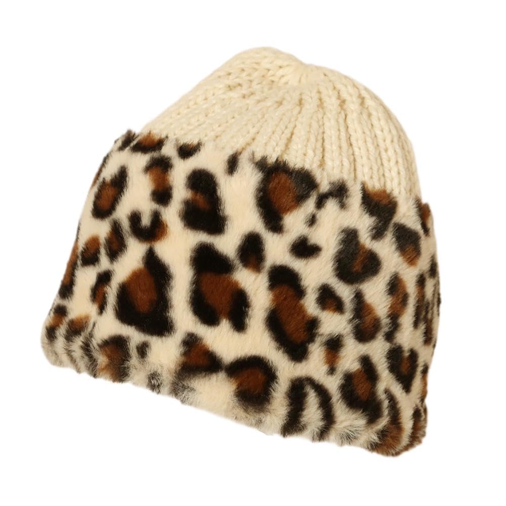 

Вязаная шапка в стиле ICHIYON [14+ PLUS] Fur-talk / 103739-141-100 бежевый