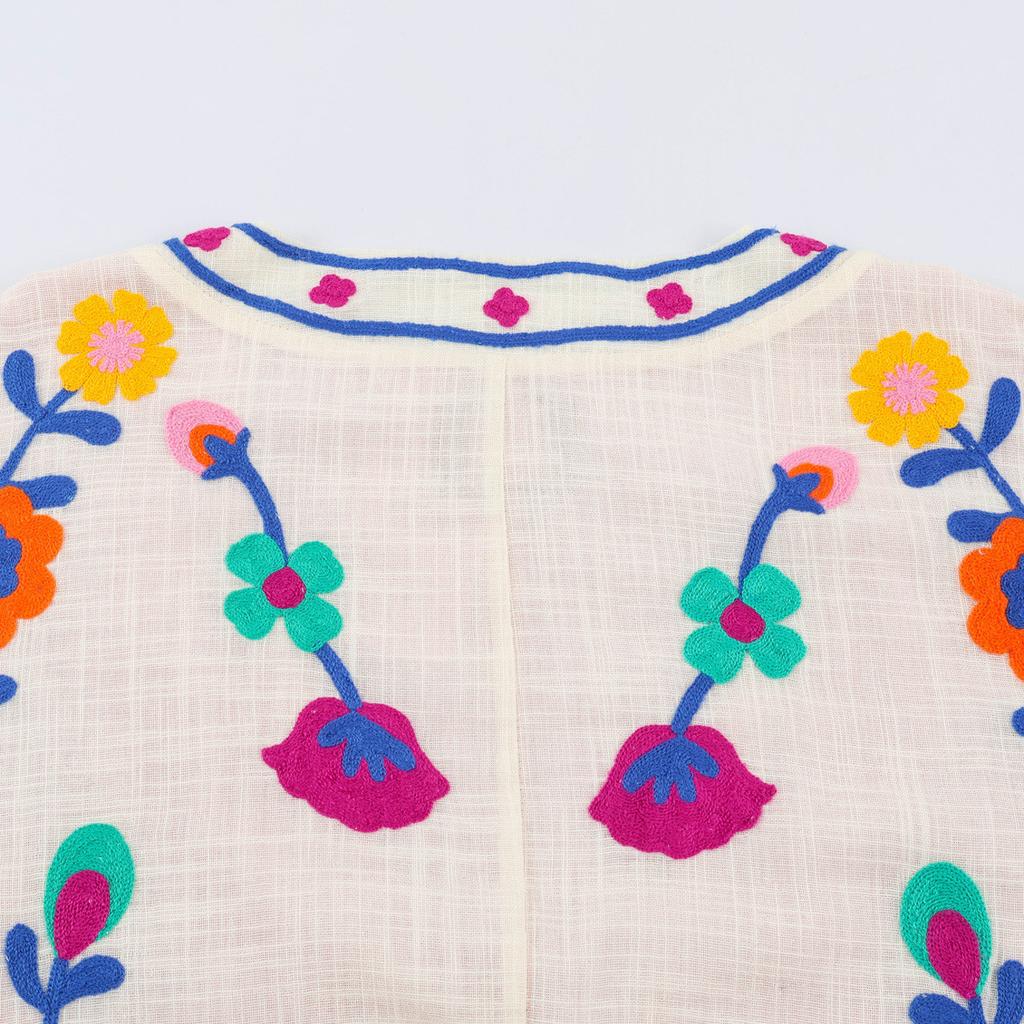 New Spring/autumn Women's European-style Fashionable Floral Embroidered Jackets