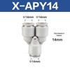 Yadake Pneumatic Y-Type Equal Diameter Three-Way Quick Connector for Air Tubes (4-12mm)