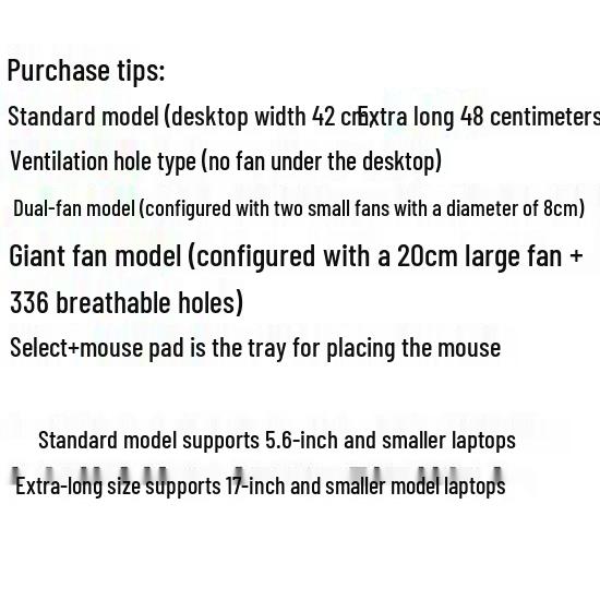 Składany stojak na laptopa z tacą chłodzącą do łóżka i biurka - Wsparcie kręgosłupa szyjnego