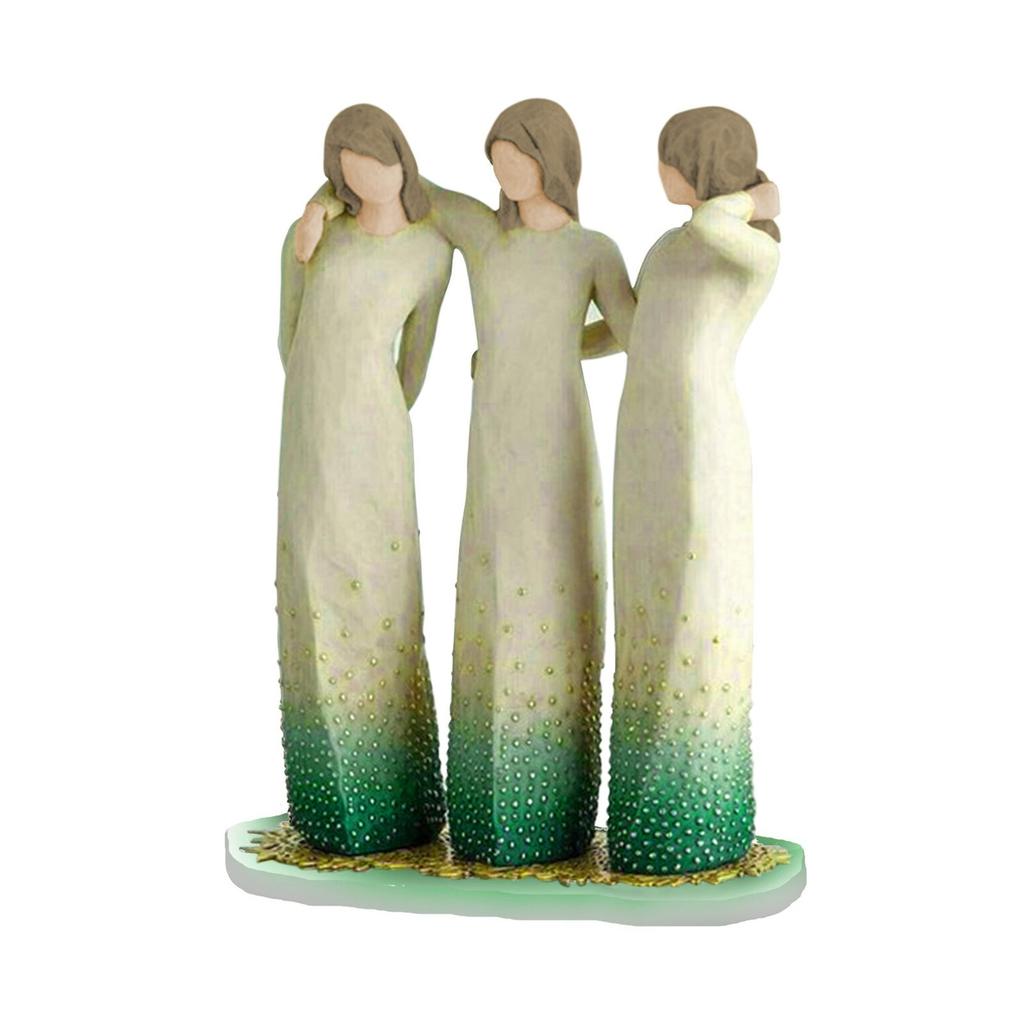 By My Side Three Women Beside Me Resin Ornaments Craft Decorations Holiday Creative Gifts
