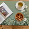 [Sage Green Floral Table] 4pcs/6pcs Sage Green Floral Nebula Pattern Table, 12x18inch Vintage Washable Seasonal Dining Table Decoration