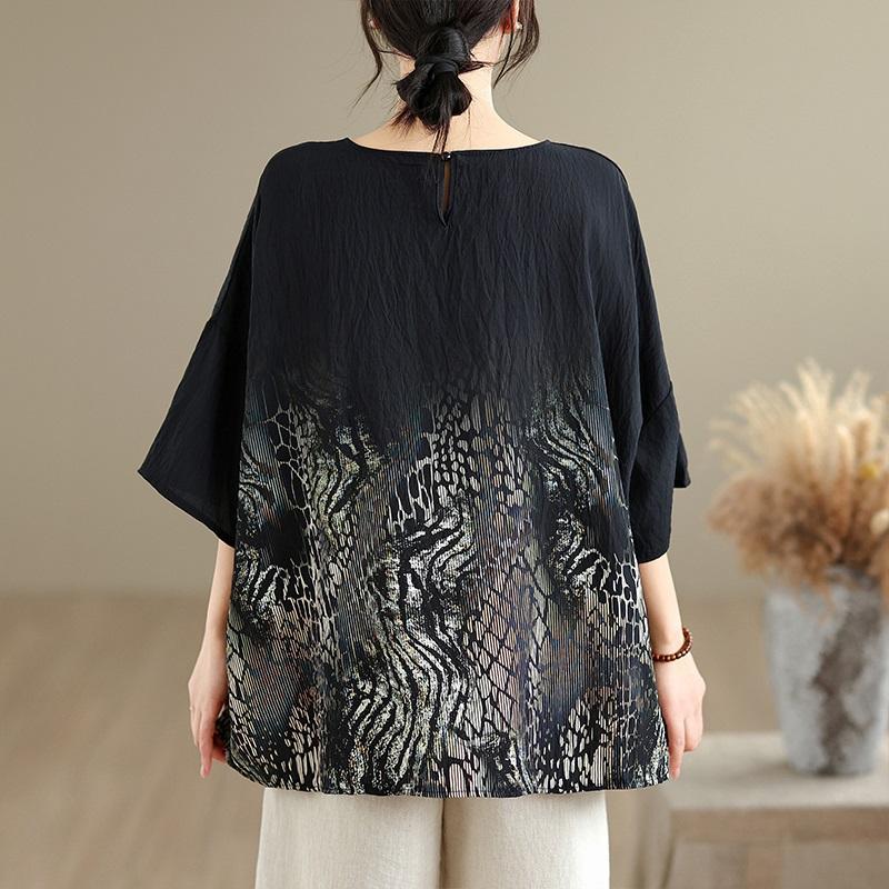 Short Sleeve Oversized Cotton Vintage Casual Loose T Shirt Tops Women Summer T-shirt