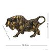 Brass Finish Bull Resin Statue for Home Decor (Pack of 1, Golden and Black)