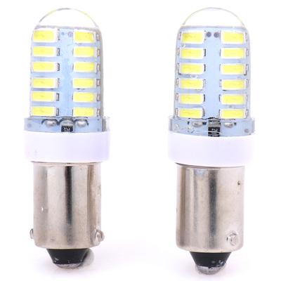 2X BA9S T11 T4W 3014 24Smd 12V LED žárovky bočních světel interiéru bílá