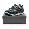 DH7138-006 Nike Air 4 SE Black And Light Steel Grey Canvas Fire Red White