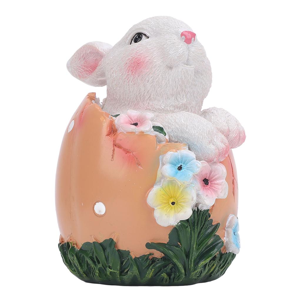 Easter Bunny Statue Exquisite Decorative Easy to Maintain Easter Egg   Decor for Garden Yard Home