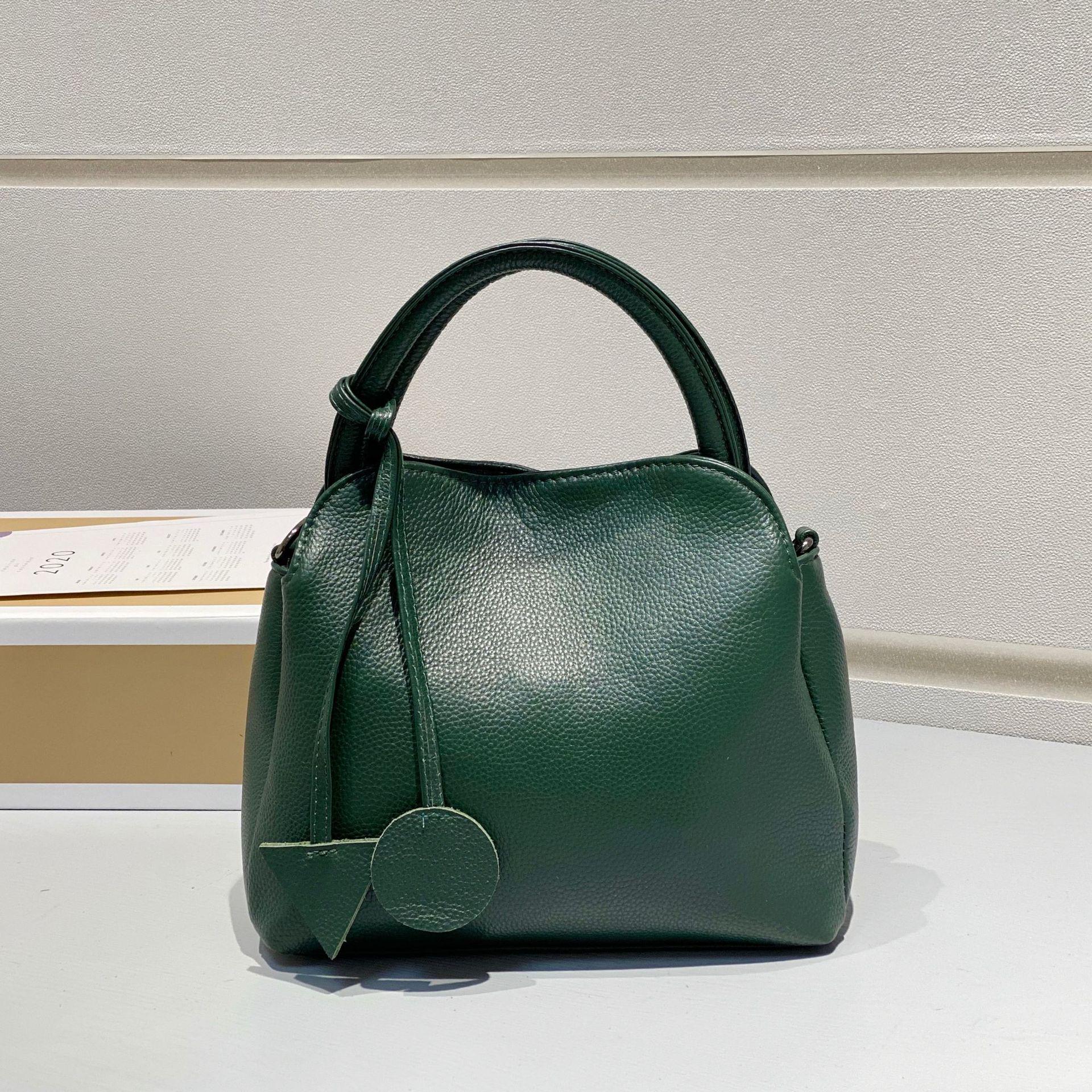 

2025 Genuine Leather Women s Handbag: Top Layer Cowhide, European & American Style, Gem Design, Commuter & Messenger Bag
