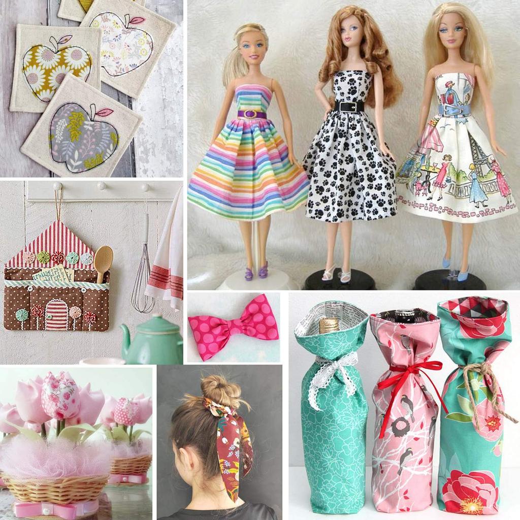 Liuliu Květinový Vzor Roztomilá Scrap Sada pro DIY Oběd a Další 20cm x Látka, Řemesla, Patchwork, Tašky, Kapsičky, (50 listů, 20 cm)