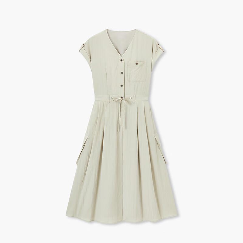 EICHITOO Workwear Style V-Neck Midi Dress