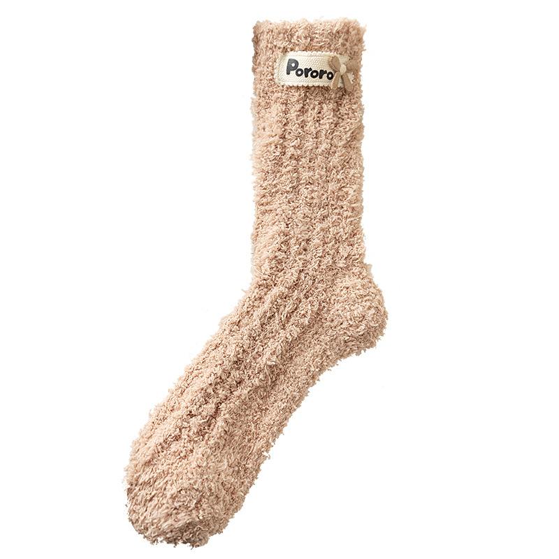 Socks for Women Winter Coral-wool Thick Coral-wool Warm Mid-tube Socks for Foot Warmers