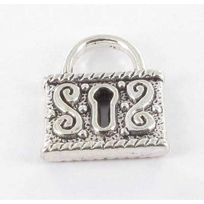 Metall-Anhänger Versilbert Vorhängeschloss