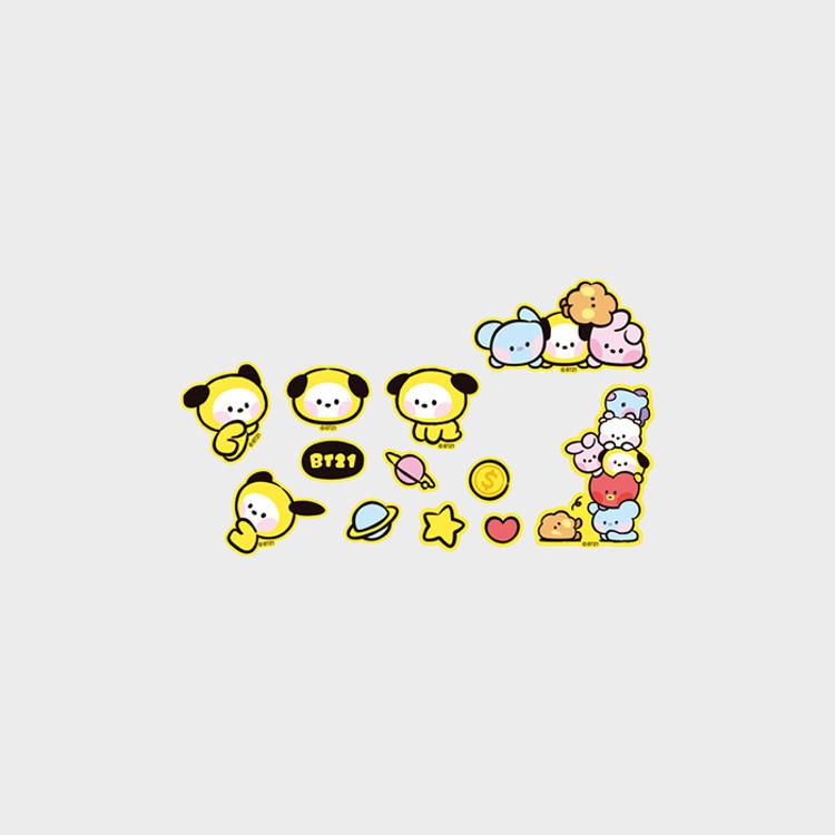 LINE FRIENDS Zestaw naklejek na mini Ni Tin Case BT21 CHIMMY