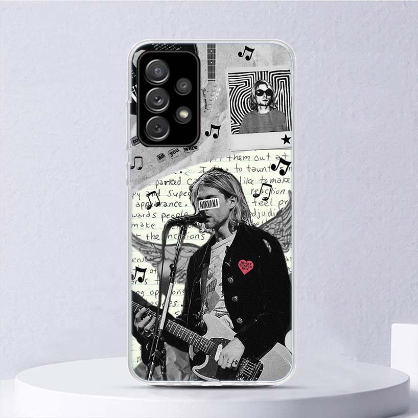 Retro-Sänger Kurt Cobain Weiche Hülle Für Samsung Galaxy A17 A16 A26 A36 A56 A15 A14 A13 A55 A54 A53 Handyhülle A25 A35 A24 A34 A2