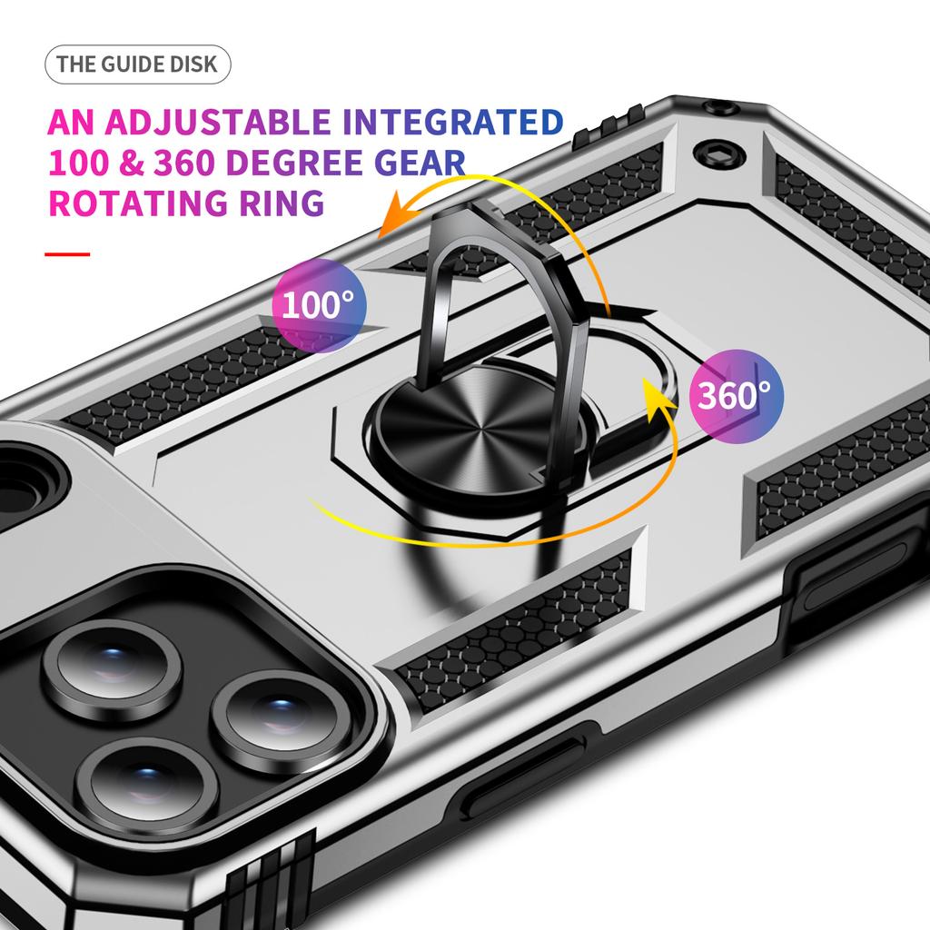 Robusteste Hitzeschutz-Armor PC+TPU Handyhülle Für IPhone 17 Air 16e 15 14 Plus 13 12 Pro Max Stoßfeste Auto-Magnetringhalter-Abdeckung