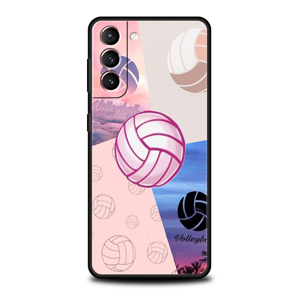Volleyball Painted Phone Case for Samsung Galaxy S25 S24 S23 S22 S20 S21 FE Ultra S10 S10E Plus S25 Edge 5G Soft TPU Cover Capas