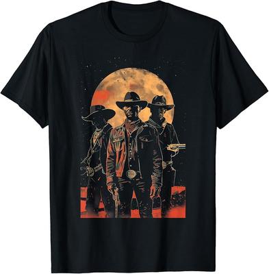 1980#039;s Wild West Black Cowboys Funny Graphic Tees TShirt Unisex T-Shirt