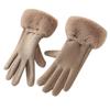 Gloves For Women In Autumn And Winter  Thickened With Velvet For Warmth