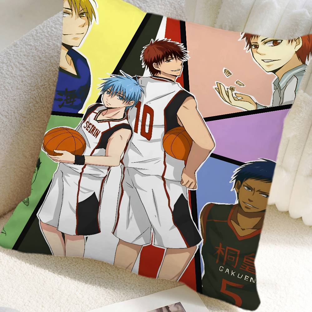 Sports Anime Kurokos Basketball Pillow Case Square Pillow Bedroom Sofa Leisure Comfort Cushion Car Home Decoration