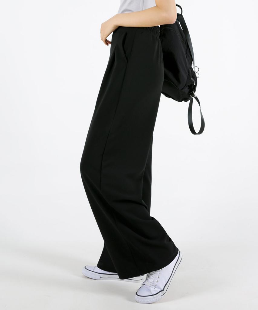 UMM Women'S Back Elastic Single-Pleat Wide Spandex Pants 2 Colors