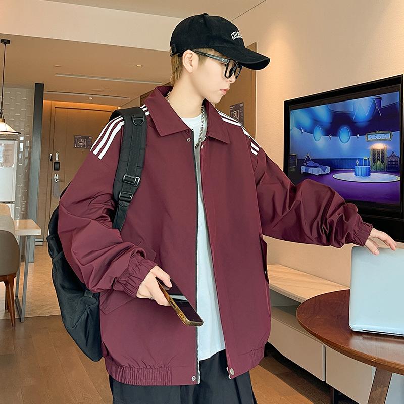 

Куртка с воротником мужская свободная повседневная бейсбольная куртка дышащая мужская куртка L