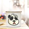 Panda Bear Mug Girlfriend Gift Ideas Cute Coffee Mug Panda Gifts Camper Decor Camping Enamel Mug Birthday Gifts for Friend