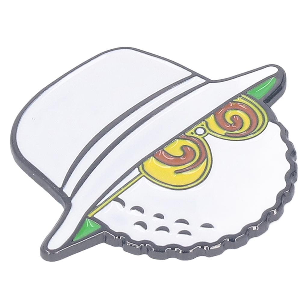 Golf Ball Marker Hat Clips Lightweight Removable Magnetic Anti Rust Glasses Fisherman Hat Clips for Women Men White