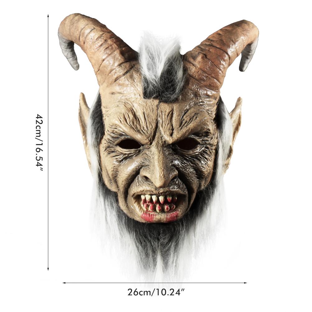 Horned Lucifer Mask Halloween Cosplay Role Play Prop One Size