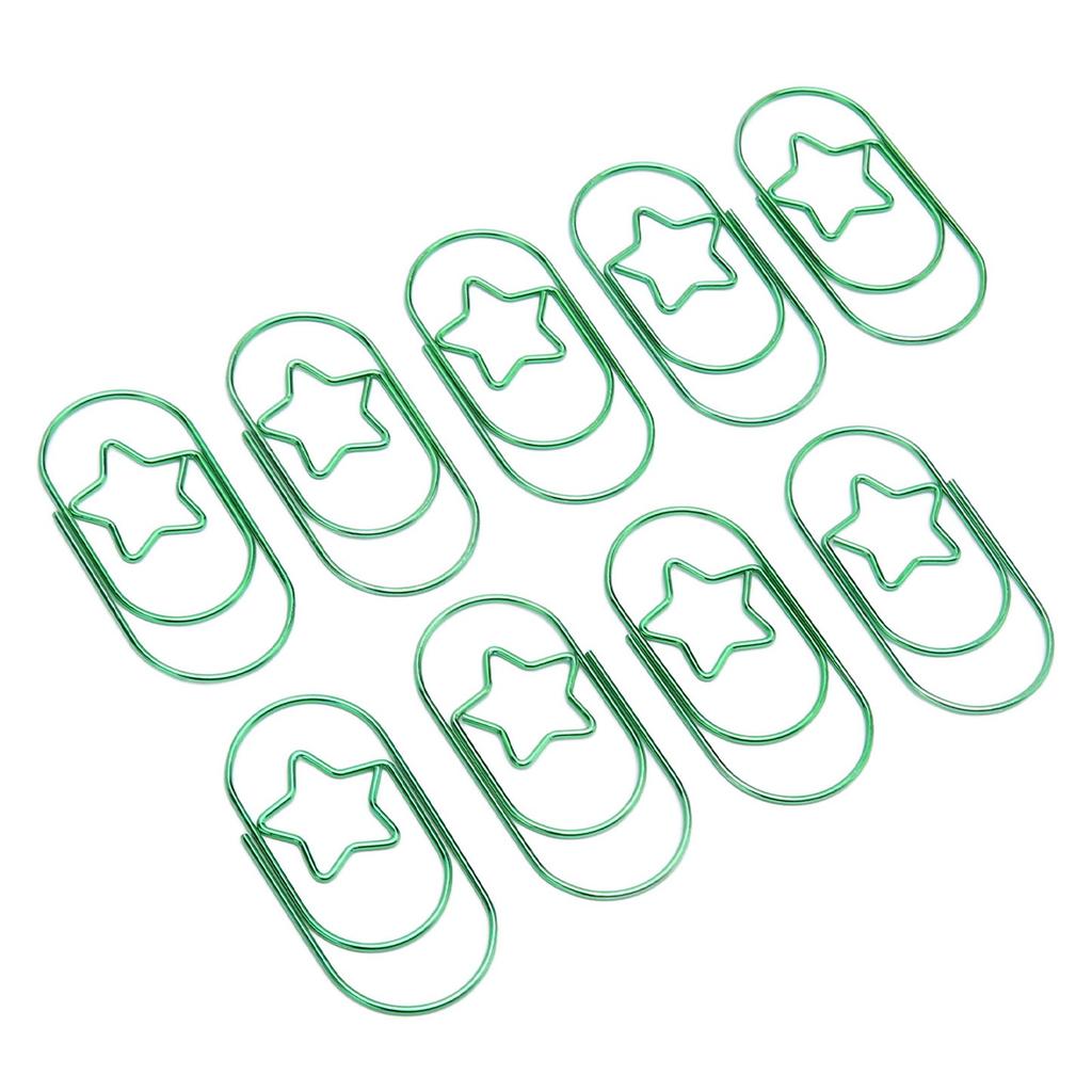 40PCS Star Paper Clips Bright Color Rust Proof Coating Portable Lightweight for Home