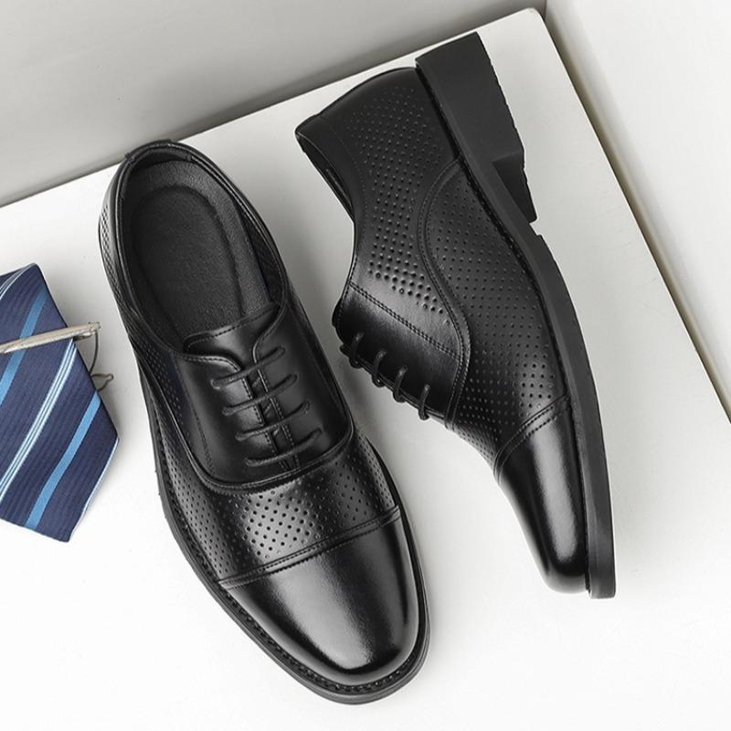 Men's Dress Shoes Classics Business Casual Leather Shoes Men's Loafers Lace Up Oxford Shoe Wedding Shoes for Men  Hombre