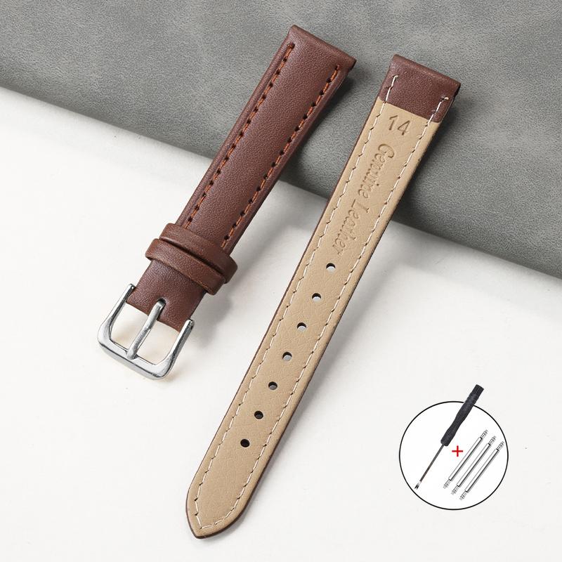 8mm 10mm 12mm 14mm 16mm 18mm 20mm 22mm 24mm PU Leather Watch Strap for Men Women Soft Leather WristBand Universal Sport Bracelet