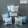 Pillowcases Home Decor Living Room  Cute Blue Ocean Pillowcase Office Chair Double Bed Cushion Cover