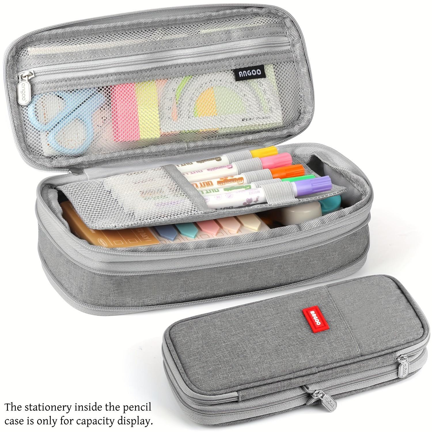 

In-Stock Oxford Cloth Stretch Pencil Case: Expandable Large-Capacity Student Stationery Bag