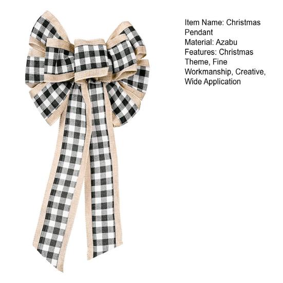 Large Christmas Bow Red Black Buffalo Plaid Christmas Wreath Bows Christmas Tree