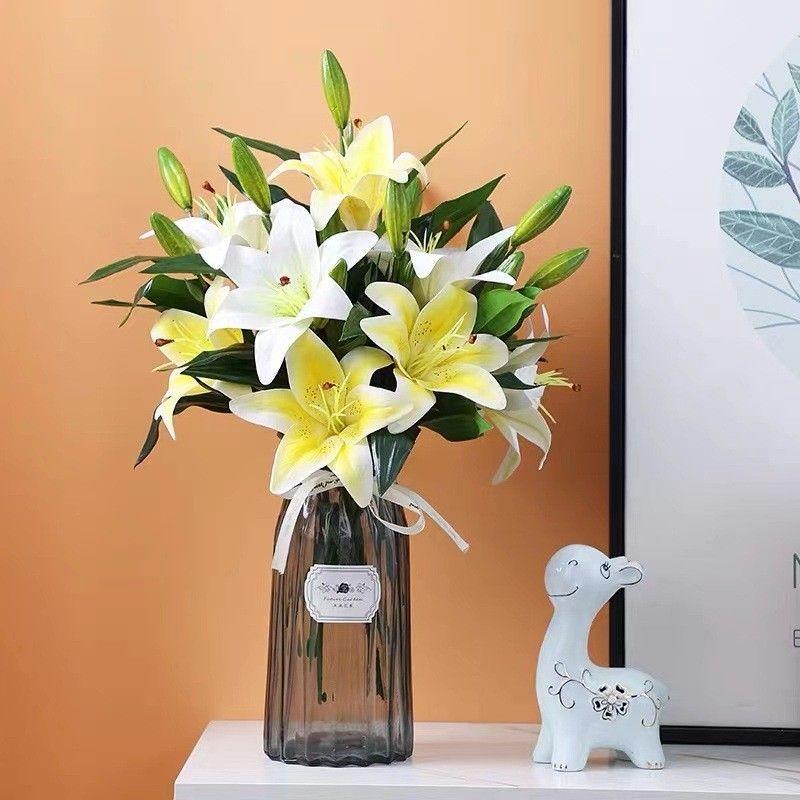 3D Printing Lily Flower Simulation Flower Fake Flower Bouquet Living Room Dining Table Flower Decoration