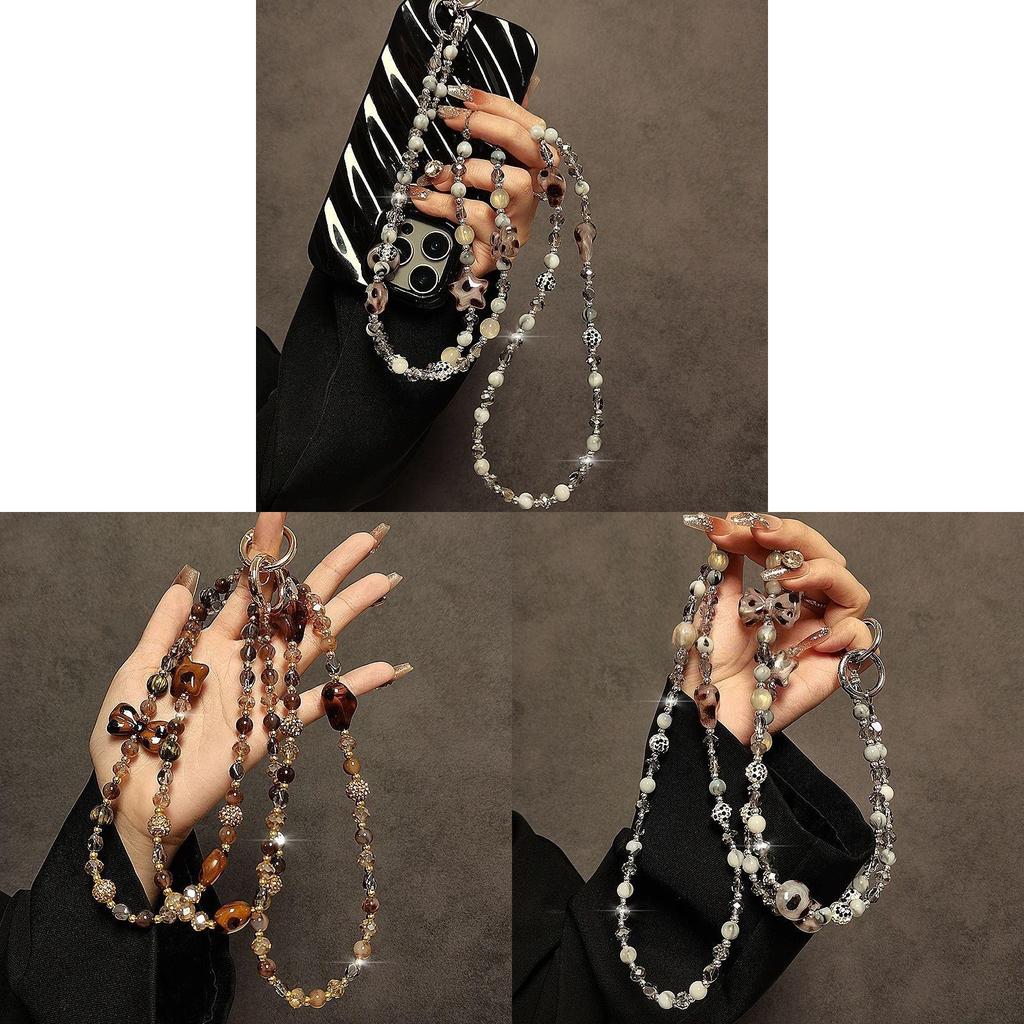 Leopard Print Crystal Phone Lanyard With Stylish Sparkling Rhinestones For Women And Men