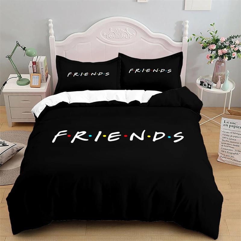 Friends TV Show Bedding Sets Duvet Cover Set With Pillowcase Polyester Double Twin Full Queen King Bedclothes Home Decor