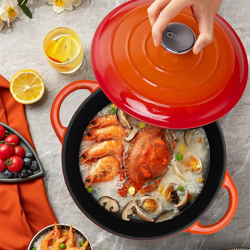 ASD TF22 Cast Iron Enamel Soup Pot